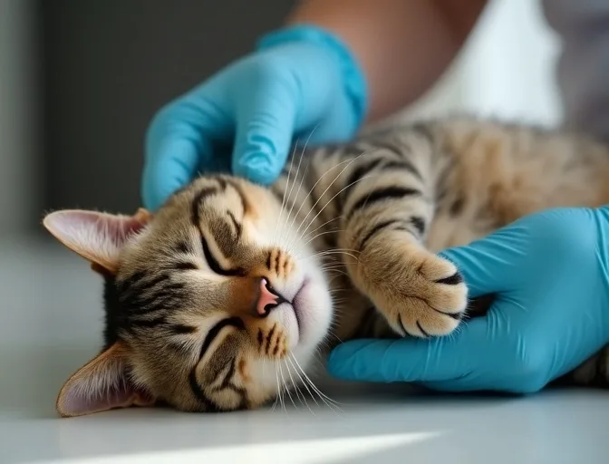 Specialist carefully handling a deceased cat with dignity in Bundoora